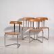 Vintage industrial style chairs (c.1960). Set of 4 pieces