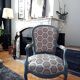 Chair type voltaire graphic patterns