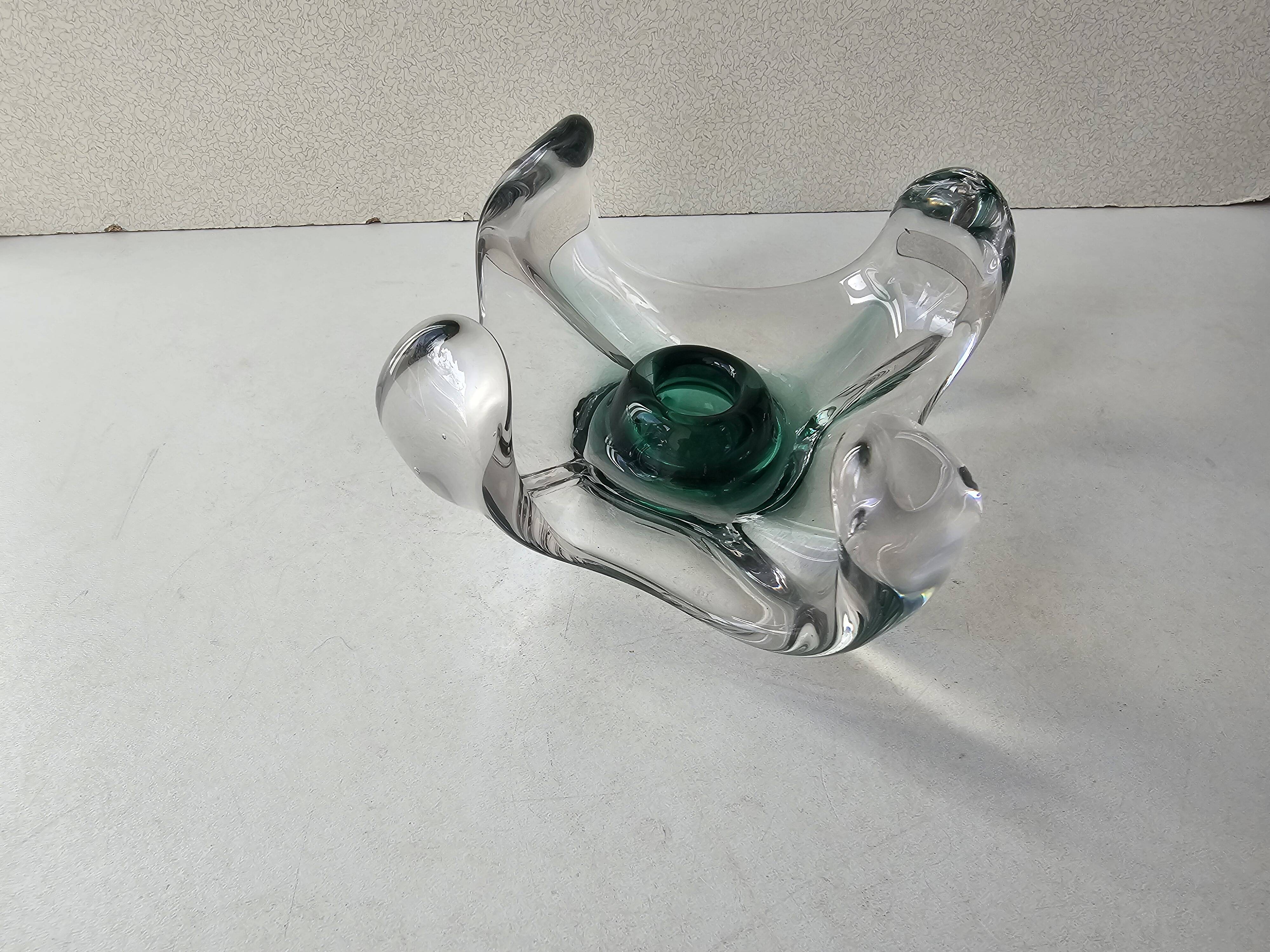 Glass candlestick in the style of Murano - 1960s