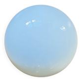 Plafonnier ou applique murale demi lune demi sphérique 20 cm verre opaline