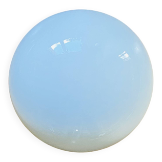 Ceiling light or half-moon wall lamp, half-spherical, 20 cm, opal glass.