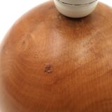 Blonde wooden ball lamp, 1970s
