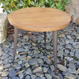 Round wooden coffee table