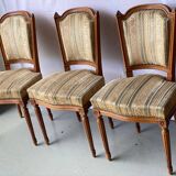 3 vintage Louis XVI style upholstered chairs
