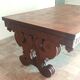 Rocaille table in carved solid oak