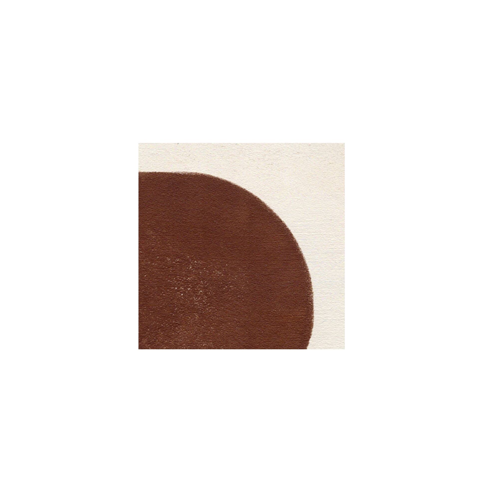 Brown abstract painting on paper signed Eawy.