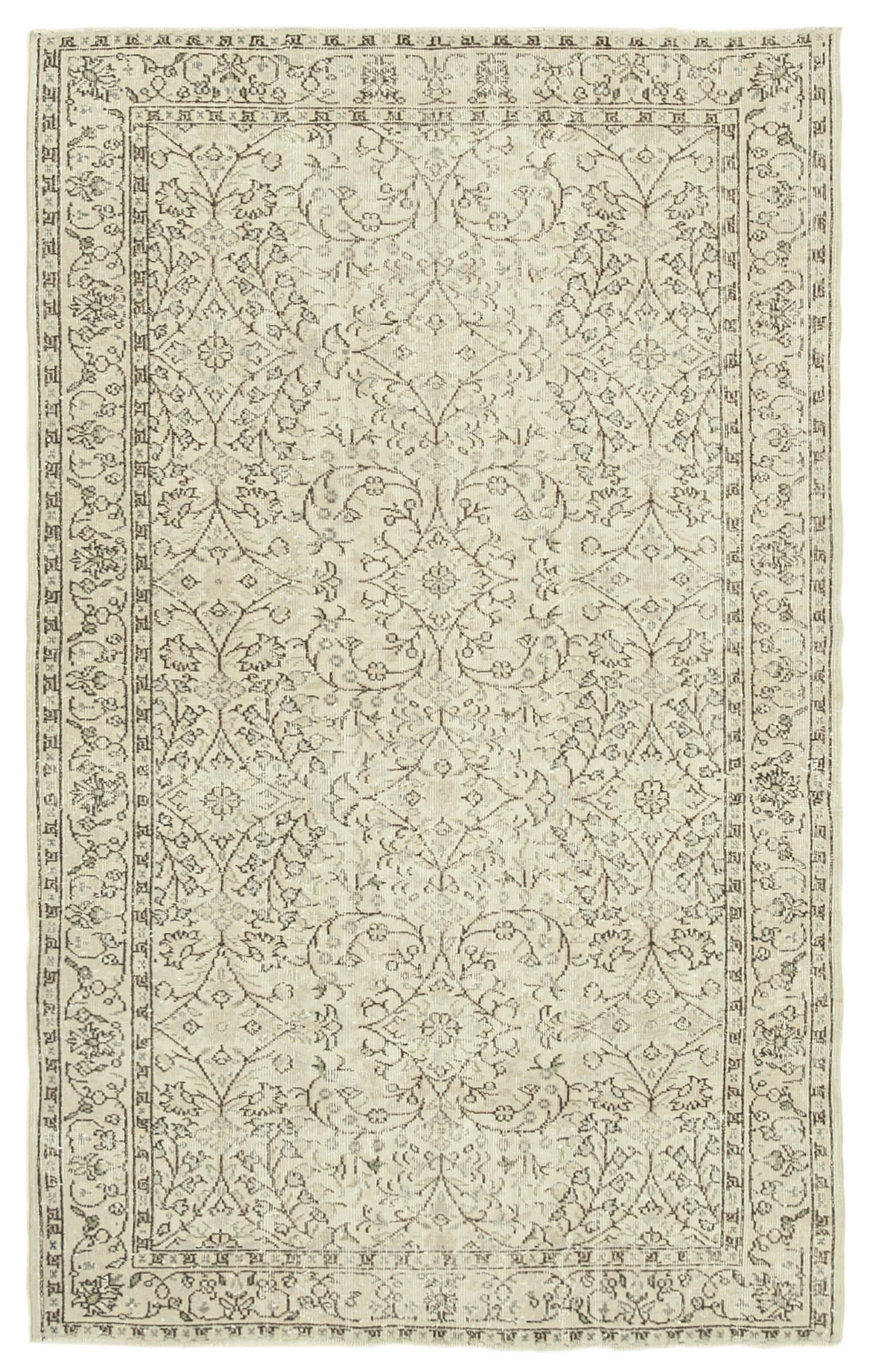Hand-knotted turkish beige carpet 157 cm x 260 cm
