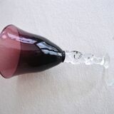 Set of 5 colorful chalice glasses