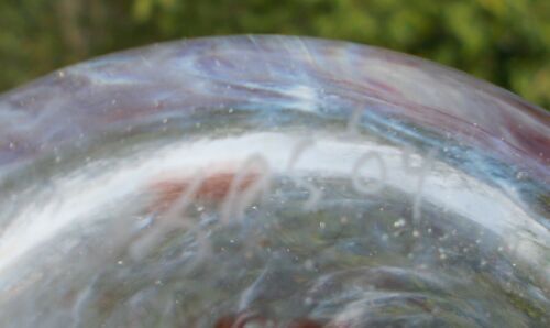 Vase signed JAS glassware contemporary art