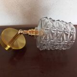 Pair of vintage molded glass wall sconces