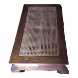Table basse bois cannage