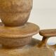 Geometric Hand CANDLE HOLDER Stoneware VINTAGE France