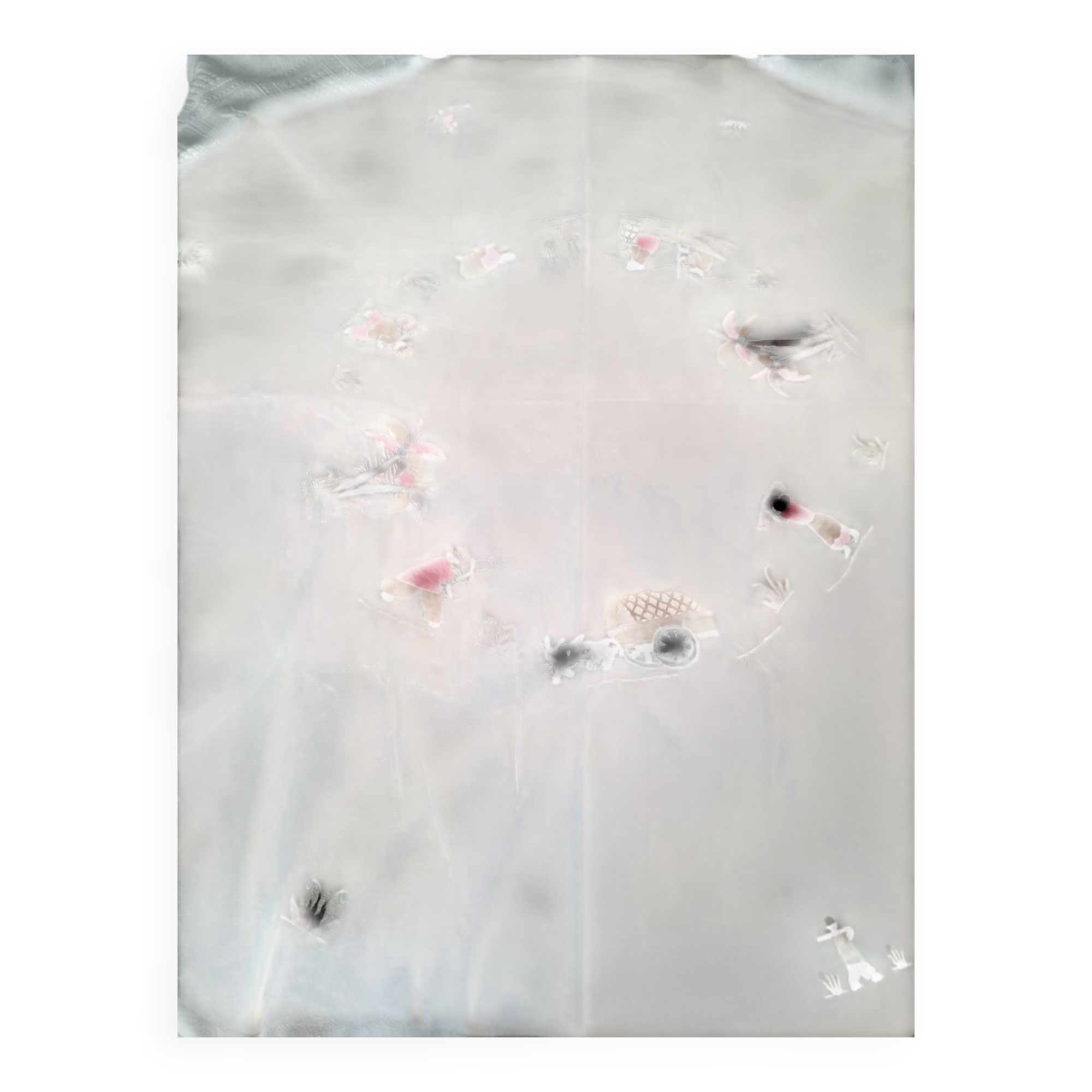 Round embroidered tablecloth