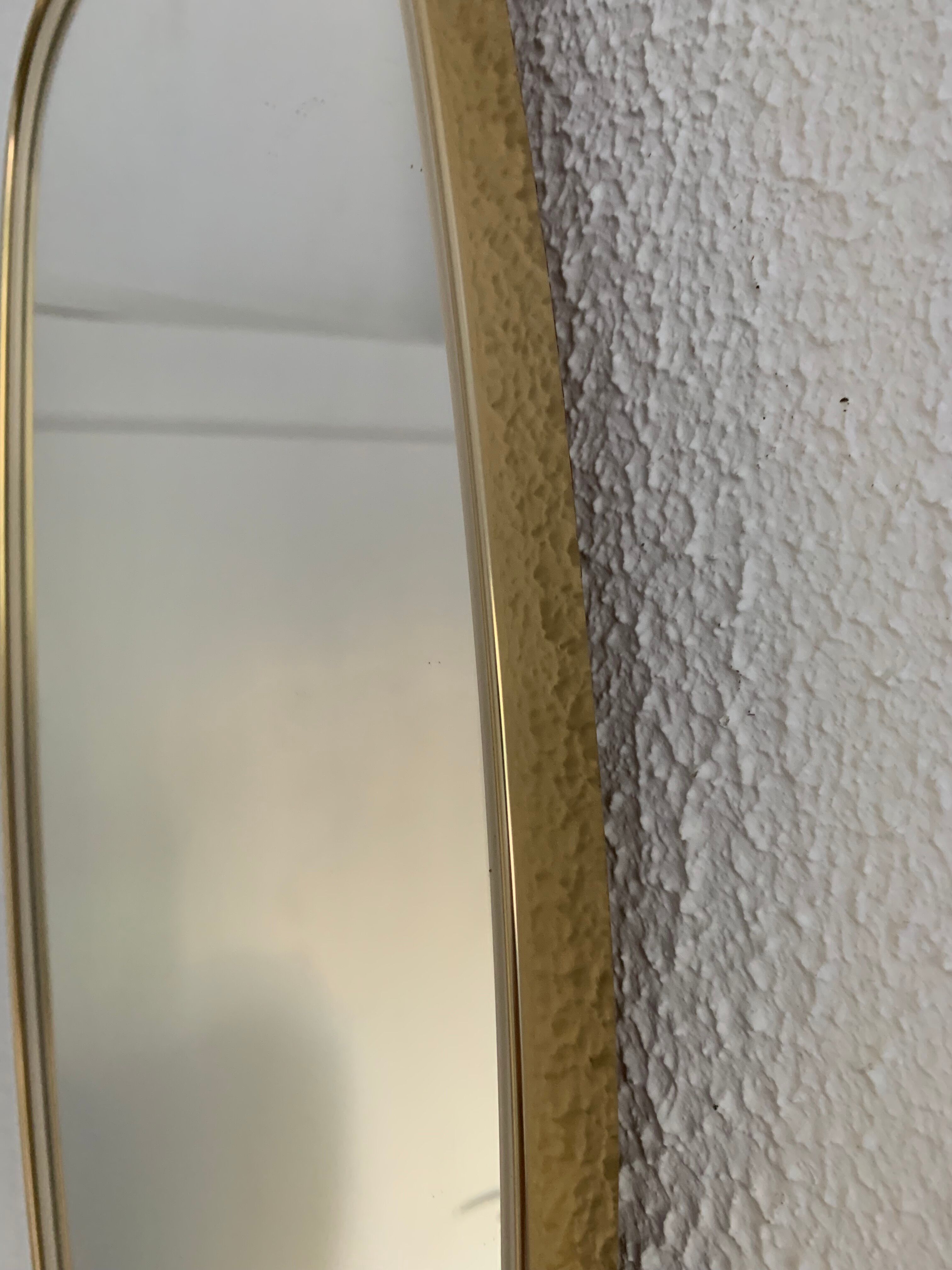 Vintage mirror 1960 asymmetrical mirror - 46 x 24 cm