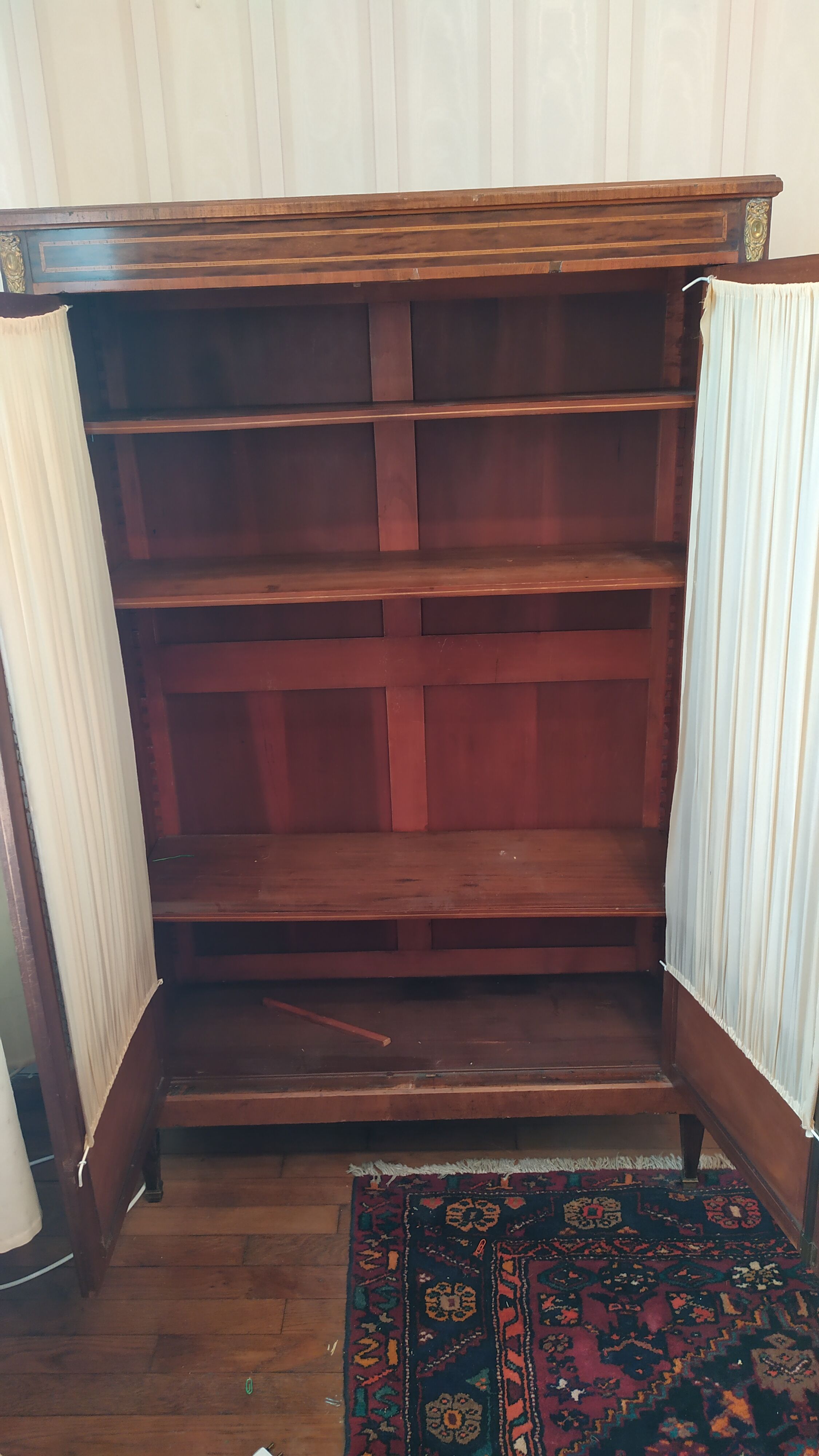 Library louis 15, old, door with fence