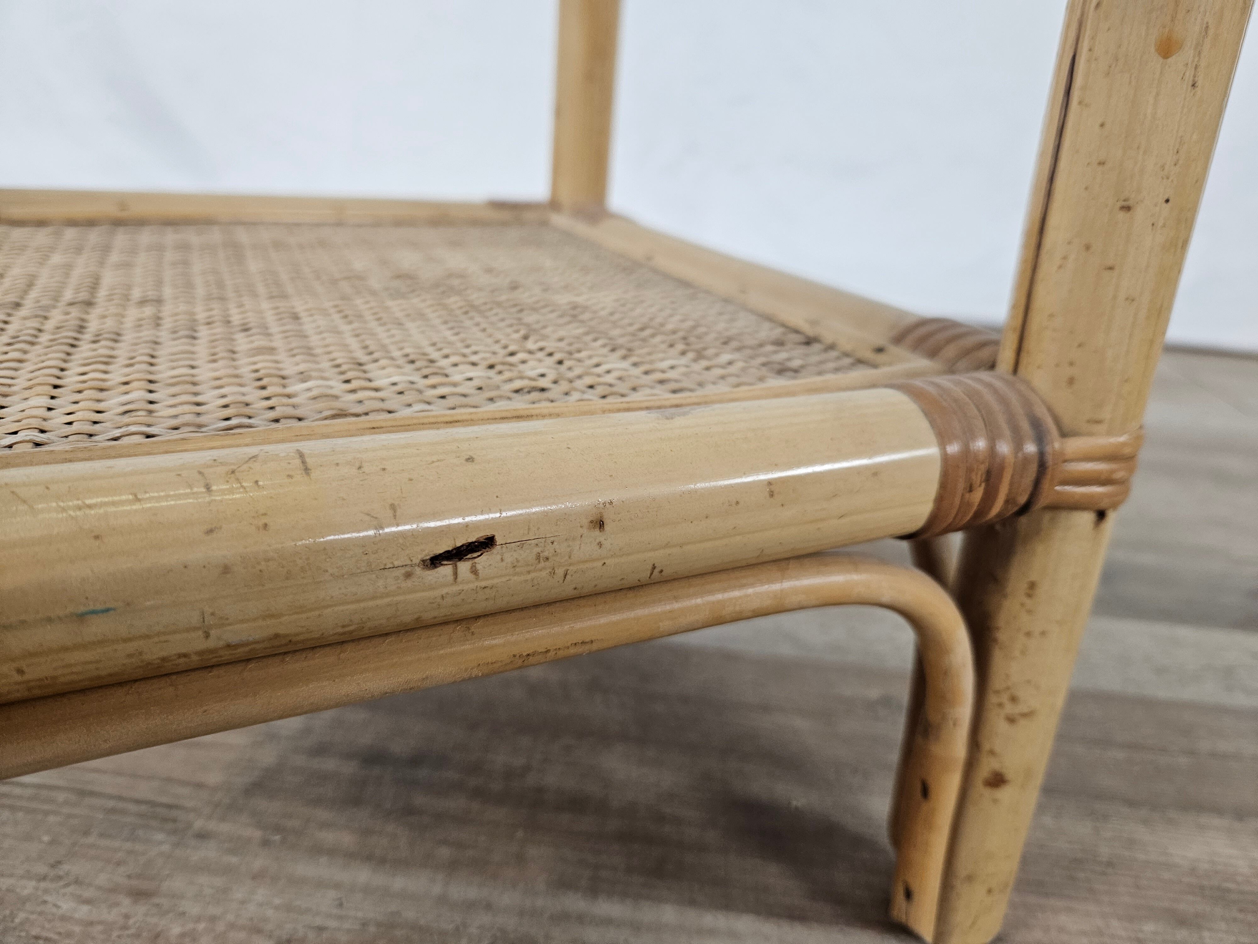 Wicker coffee table with glass top