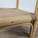 Wicker coffee table with glass top