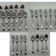 Set of 12 soup spoons, 7 lunch forks, 8 dessert cutlery.