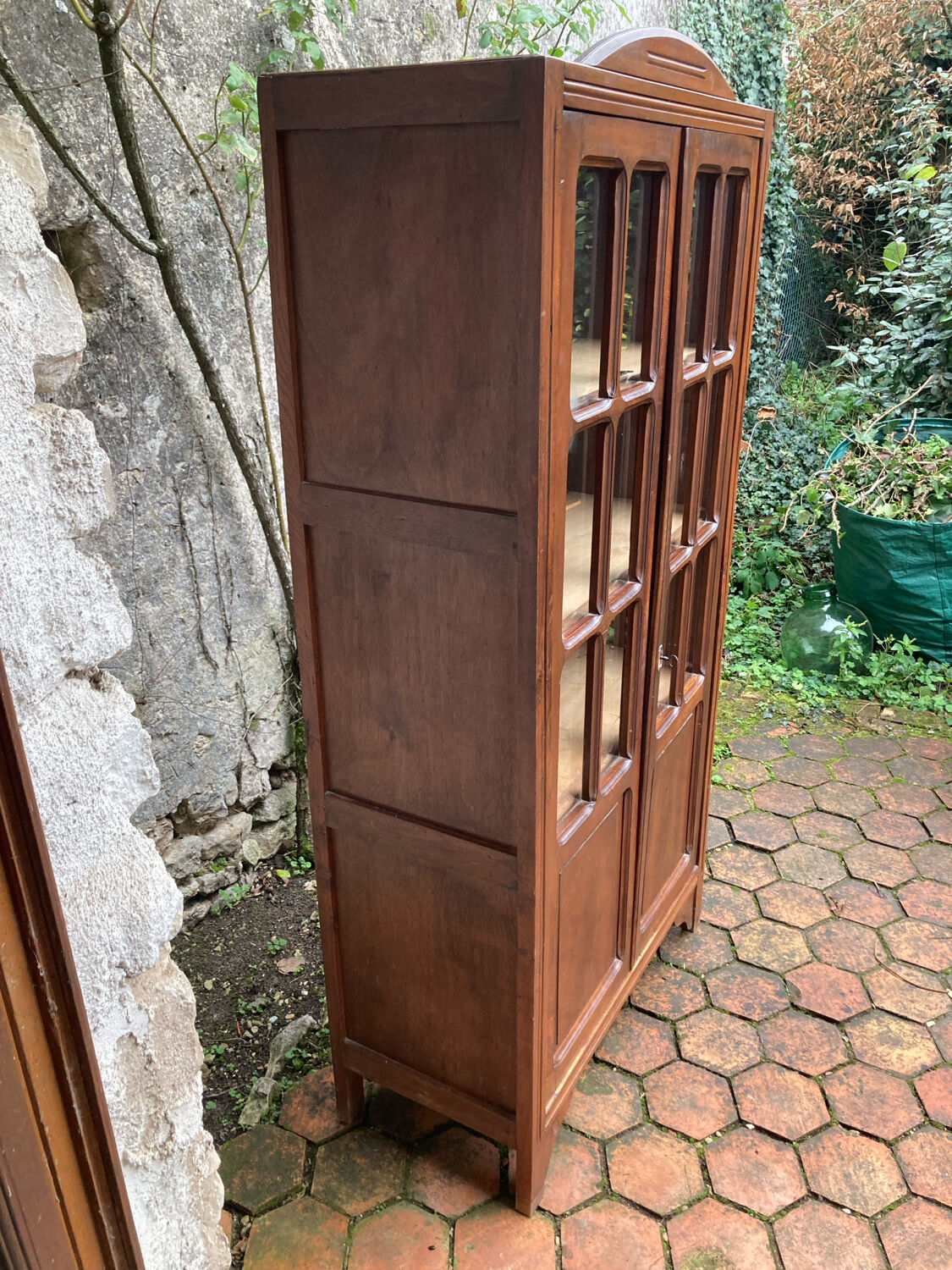 Vintage glass-fronted cabinet