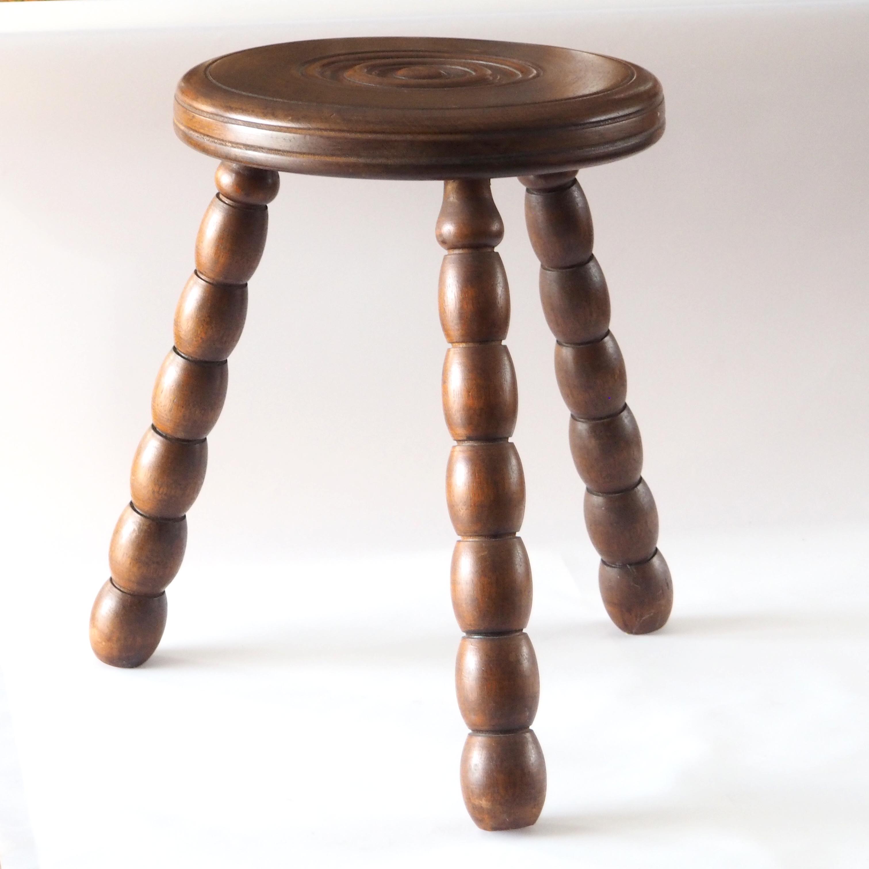 Wood tripod stool