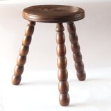 Wood tripod stool