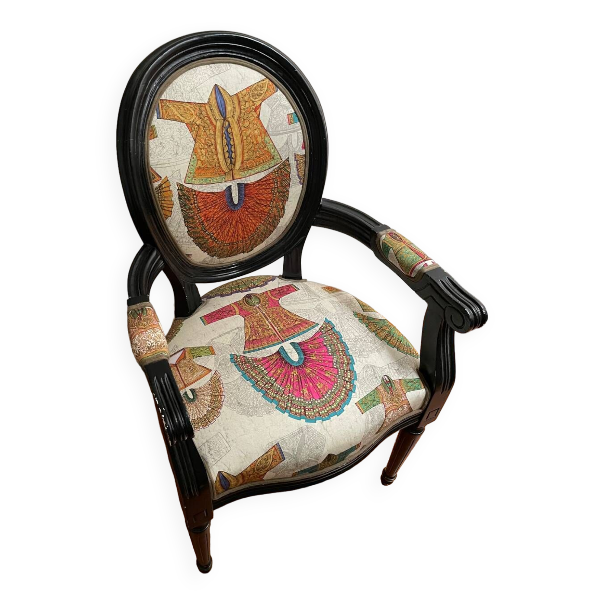 Fauteuil recouverte tissus PIERRE FREY