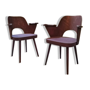 Paire de fauteuils a accoudoirs