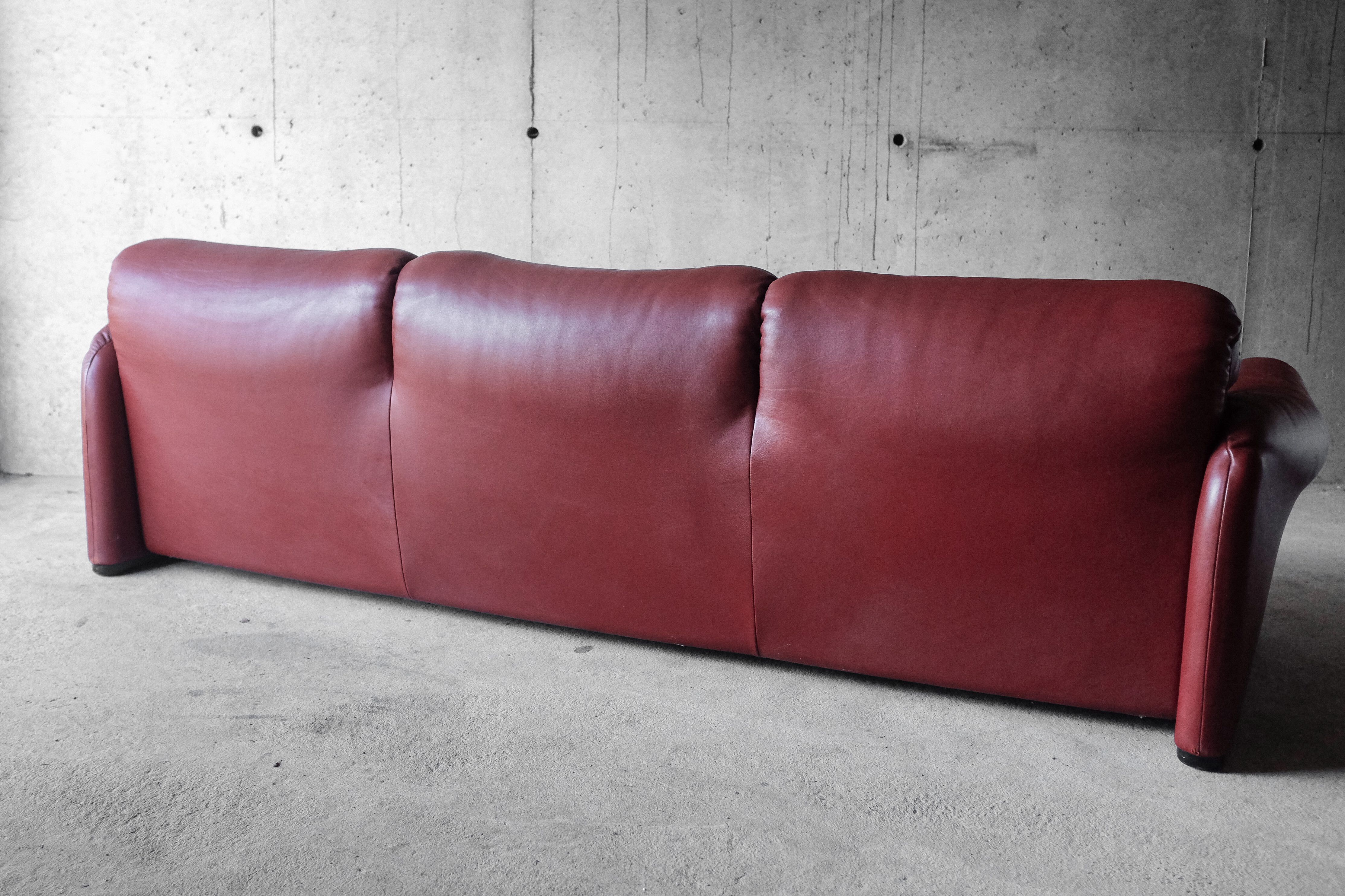 3 seater Maralunga Terracotta sofa, Vico Magistretti for Cassina