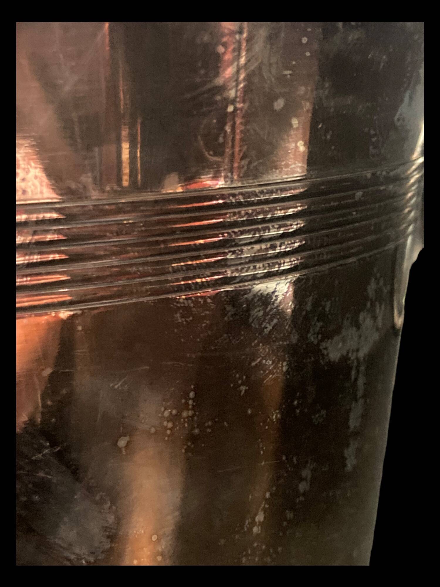 Silver metal champagne bucket