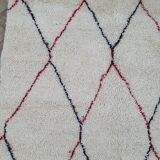 Tapis en laine fait main berbère taille 100 x 200 cm