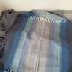 Tablecloth set + 7 cotton napkins in blue gradient with fringes