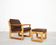 Fauteuil et repose-pieds en pin danois moderne par C. F. C. Silkeborg