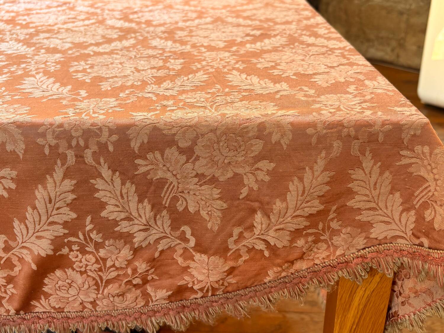 Nappe en soie damasse 19th