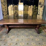 Solid oak monastery farm table