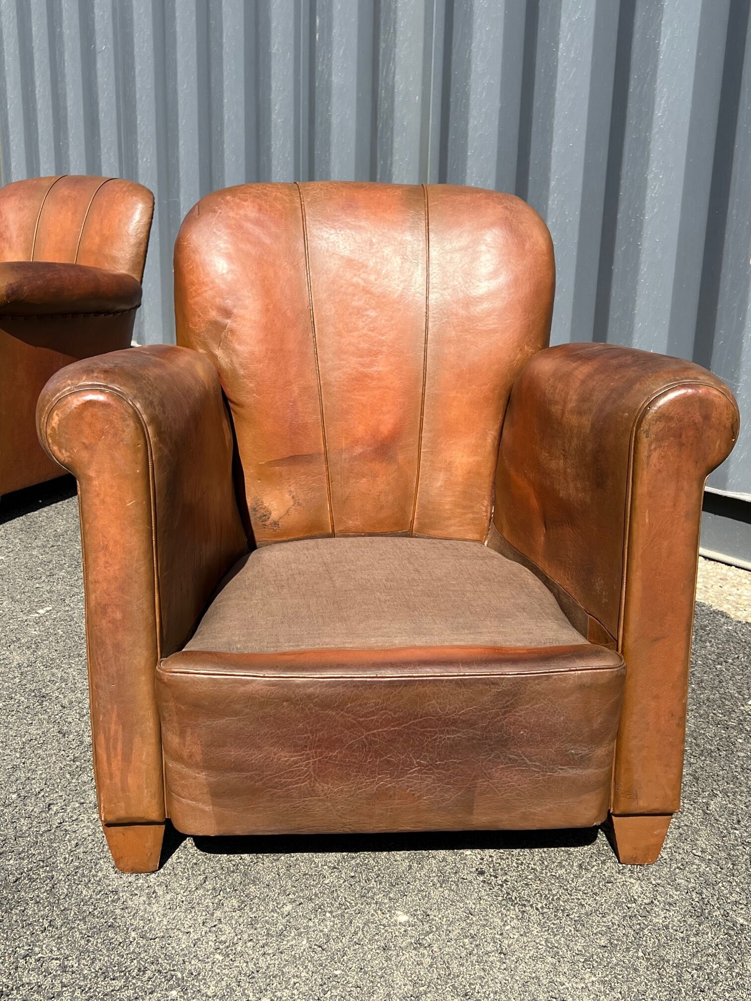 Leather clubs pair from the 1950s
