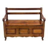 Rustic fruit wood chest bench, children's room