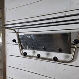 Vintage coat rack with pivoting mirror from the 60s