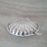 Deschamps Freres butter dish with silver-plated metal shell and V-shaped bowl