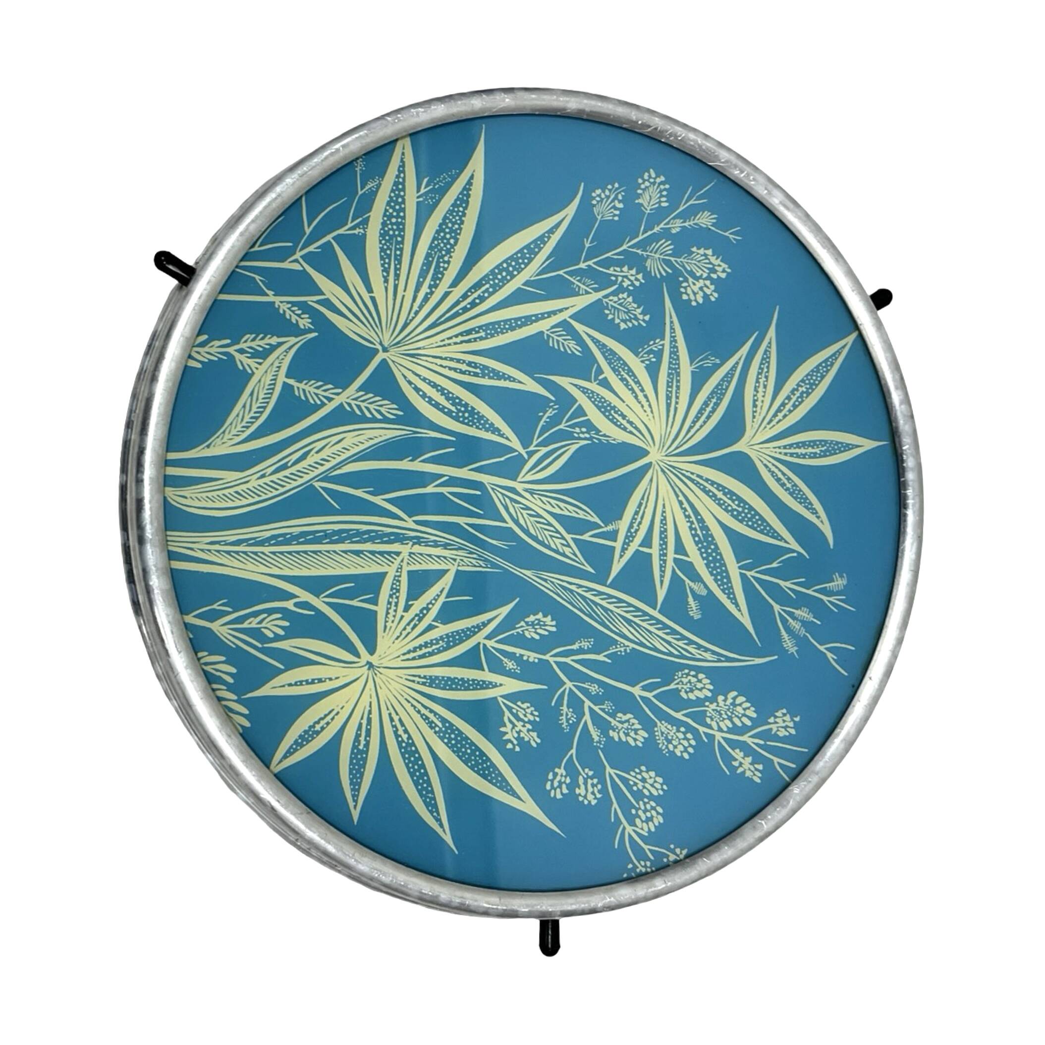 GOSMET Bydgoszcz Rotating Serving Platter – 1970s PRL Era – Vintage Turquoi