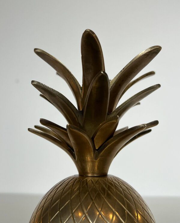 Seau à glaçon ananas en laiton et acier