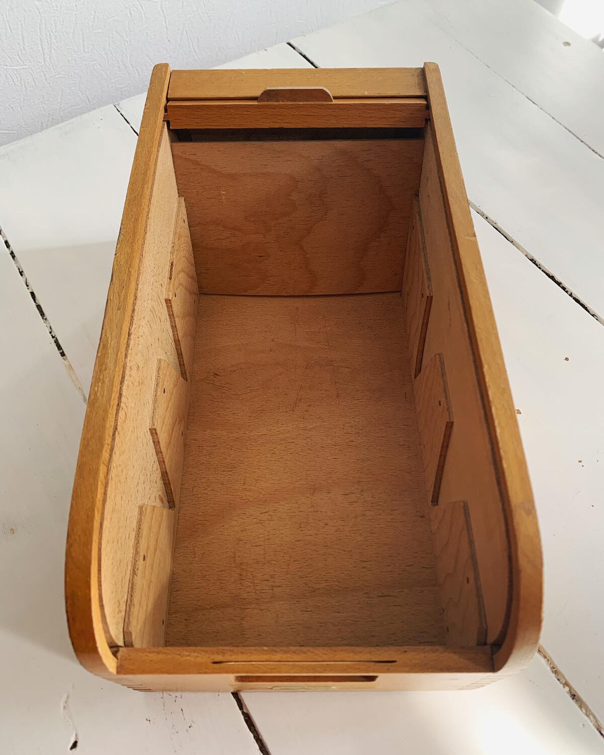 Boîte de rangement vintage en bois