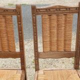 Paire de chaises paillé