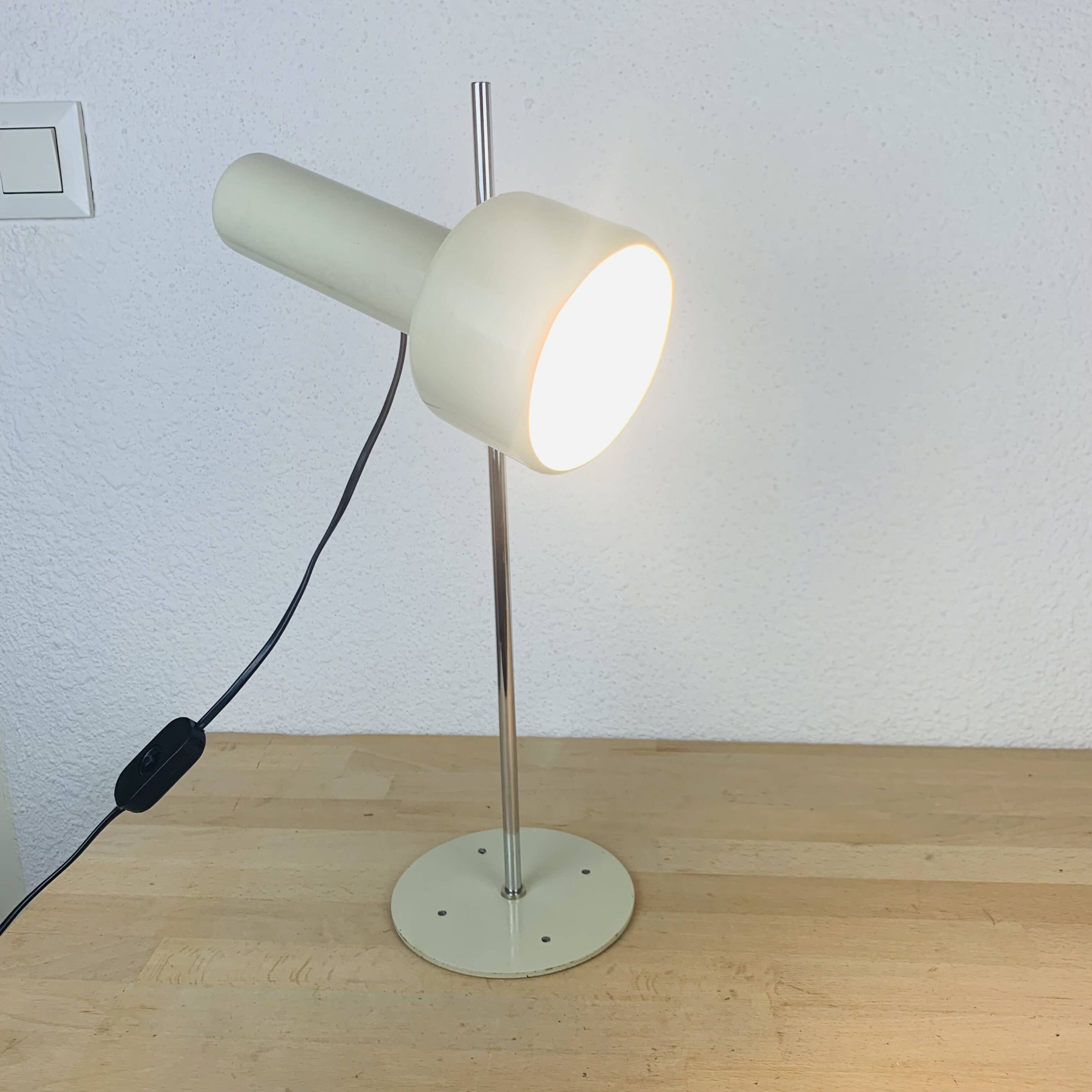 Desk spot lamp, 1950s, beige metal