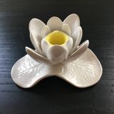 White water lily candle holder