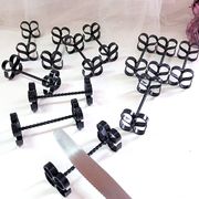 Box of 12 wrought iron cutlery holders