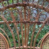Peacock rattan armchair