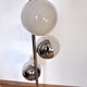 Lampadaire spirale chromé, design 70