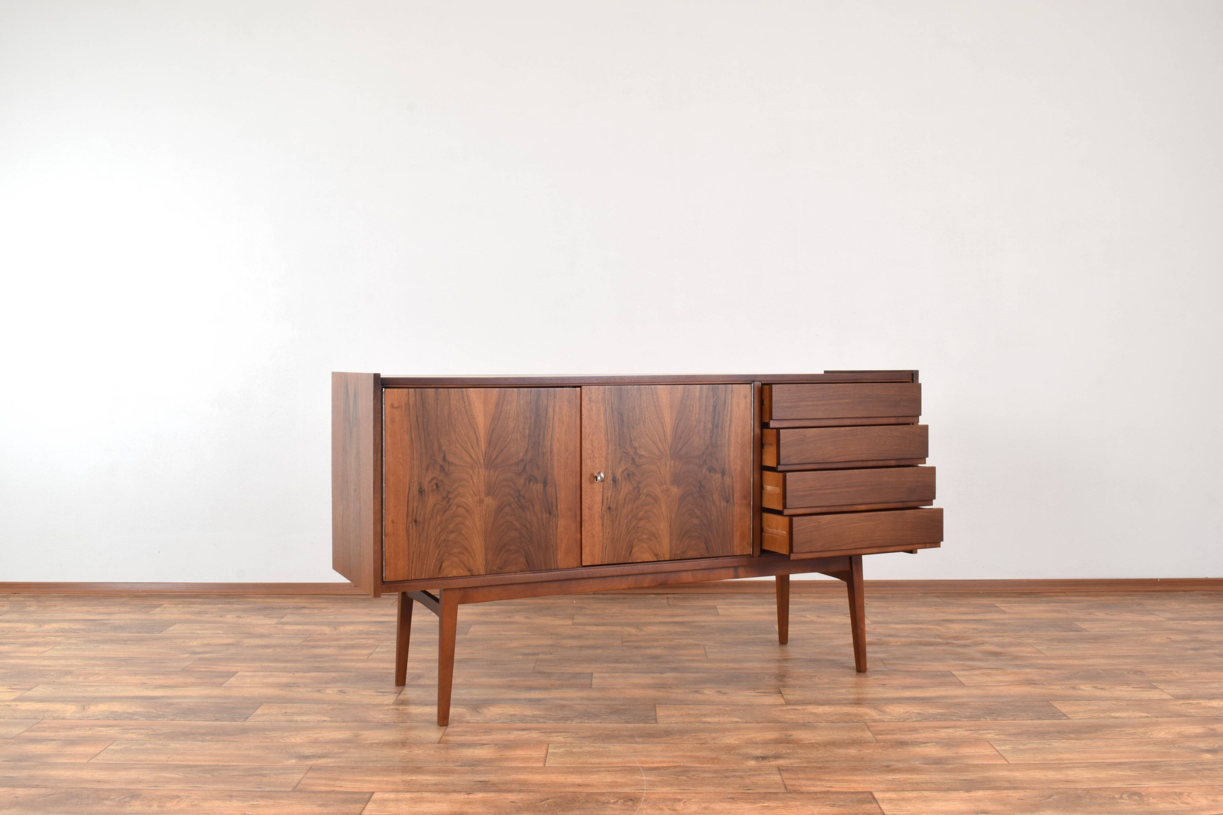 Mid-Century Walnut Sideboard by S. Albrecht, 1960s.