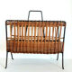 Iron and rattan magazine holders 1950