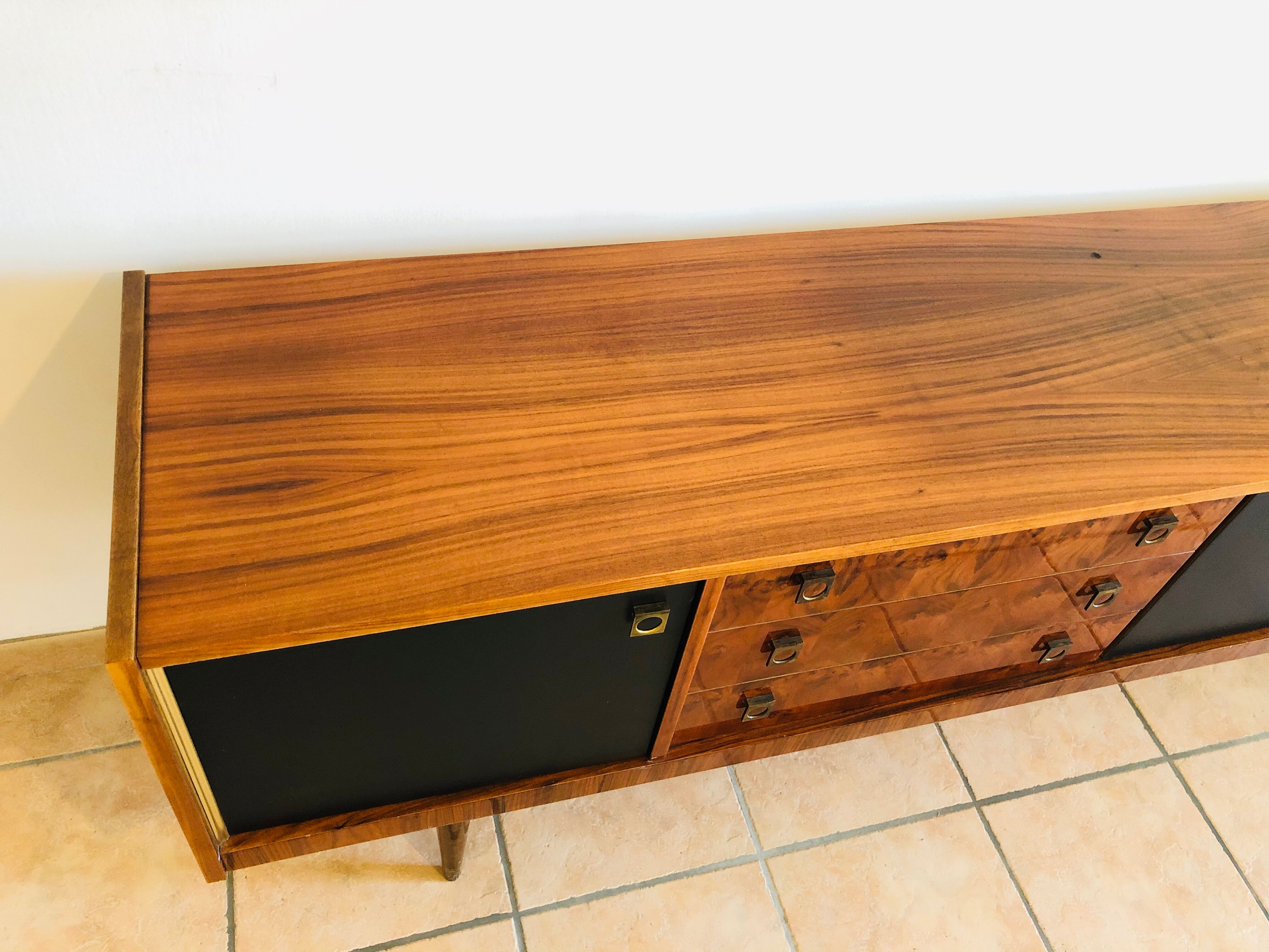 Vintage walnut sideboard 1960
